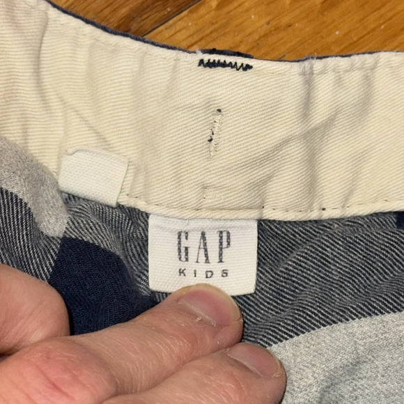 💥GAP KIDS BOYS NAVY BLUE LINED PANTS BOTTOMS 16 REG COTTON CHINO 2016 Collection - Picture 6 of 12